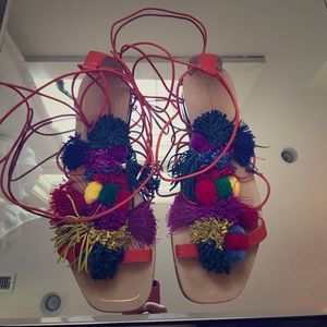 Zara confetti sandals