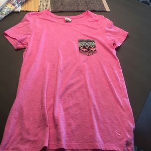 Pink brand pink pocket tee size small