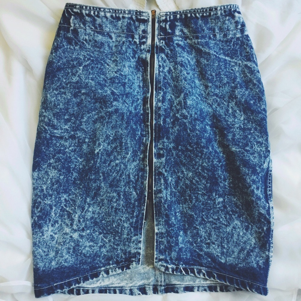 High Waisted Denim Skirt