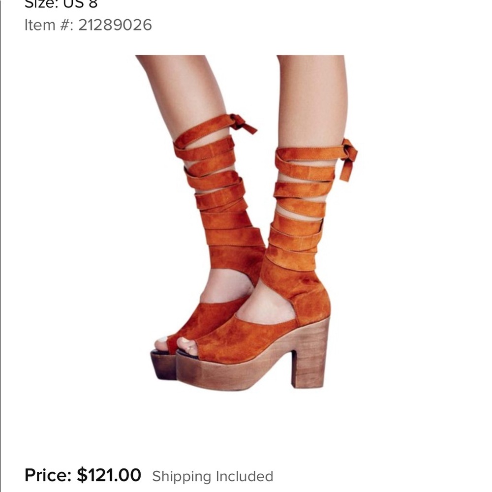 free people orange wrap up wedges