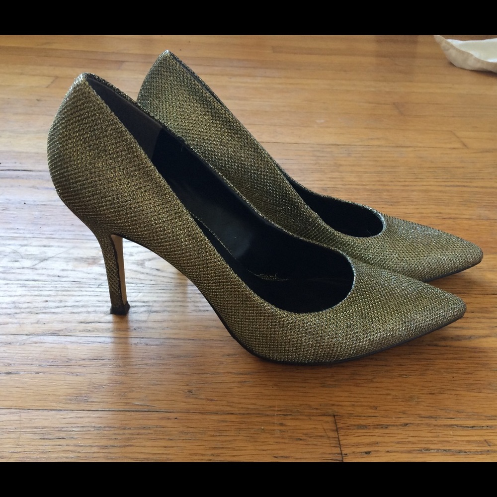 Sparkly gold Nine West stilettos