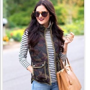 J. Crew Quilted Camo Vest