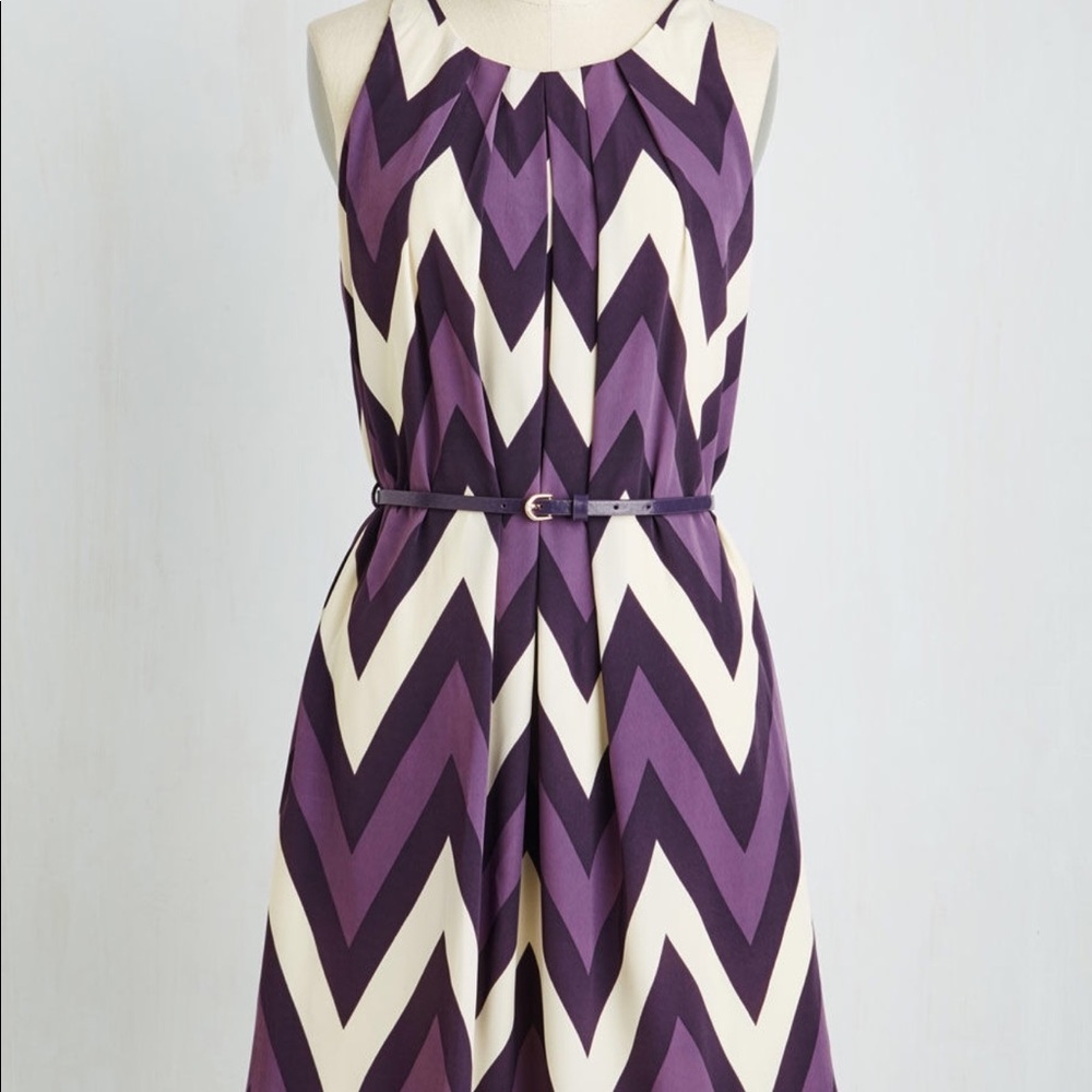 Modcloth Great Wavelengths dress in purple