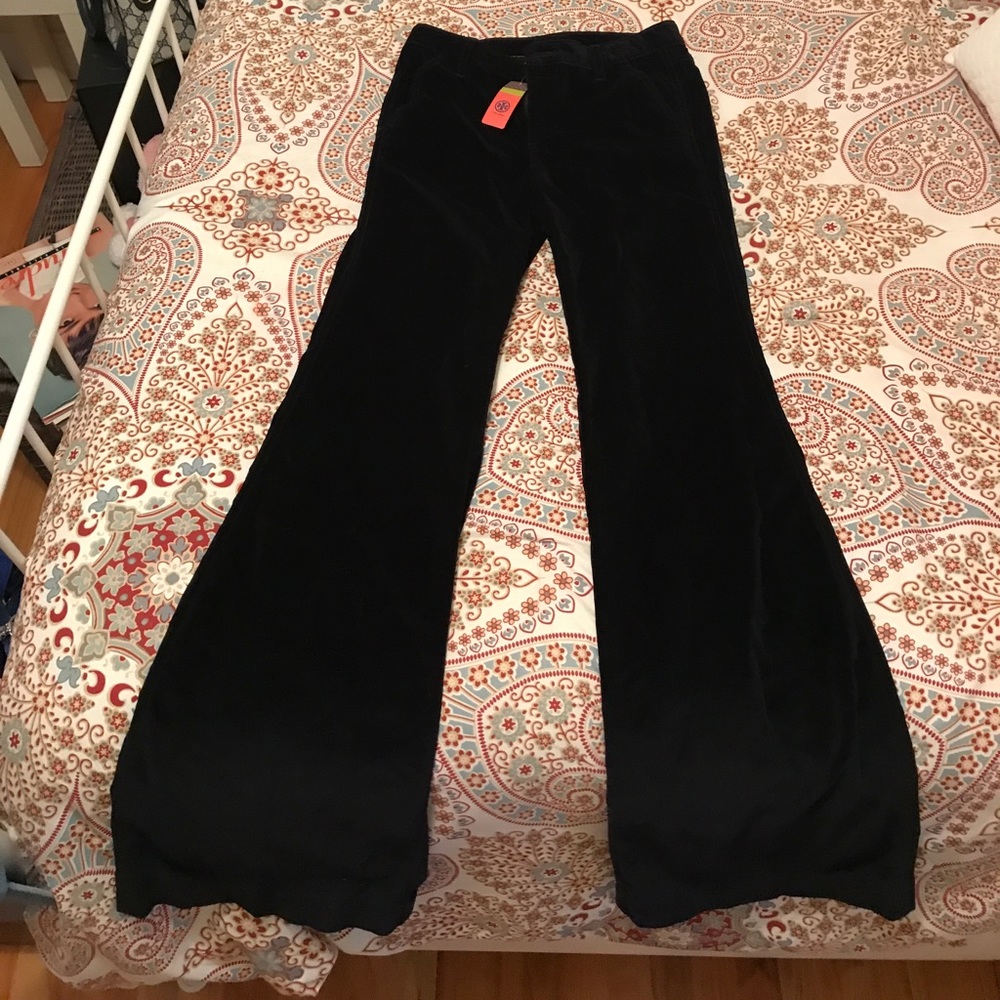Tory Burch size 26 high waisted flare navy pants💖