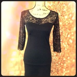 Free People laced keyhole pencil bodycon LBD