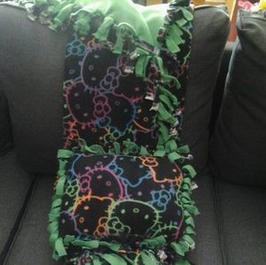Hello Kitty throw blanket and pillow