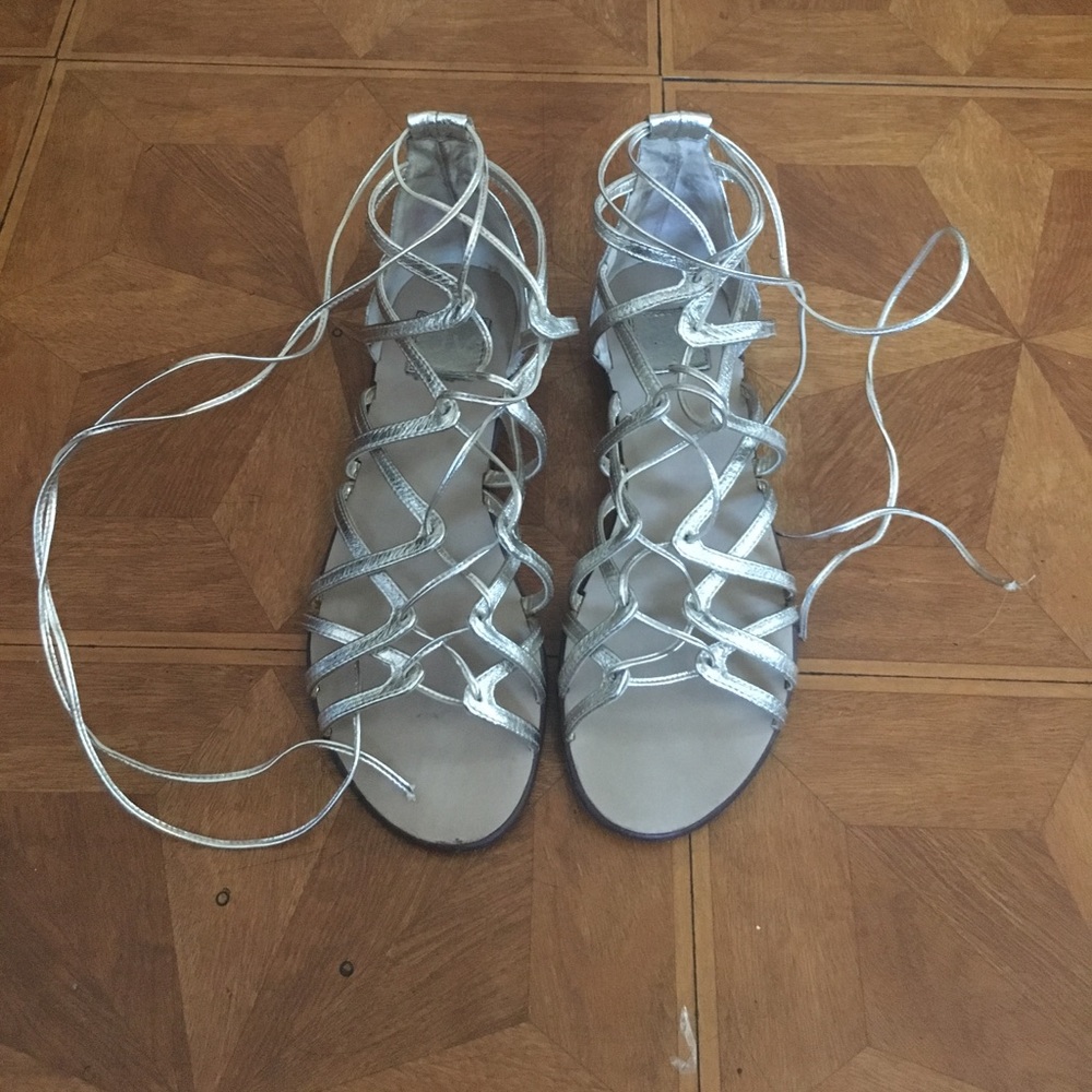 Lace up flats