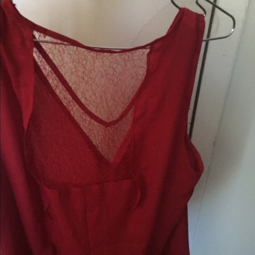 Red sheer top size L