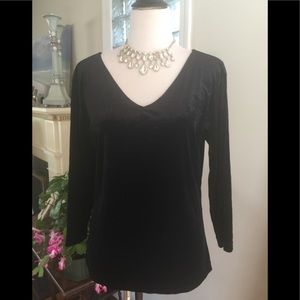Holiday sale Simple, V-neck velvet top, Gap
