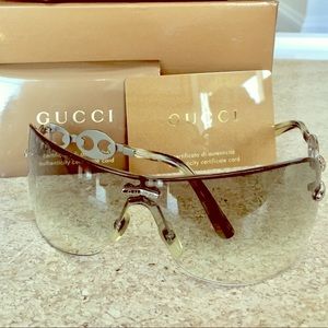 Gucci Womens Chain Link Sunglasses Silver 2772/S