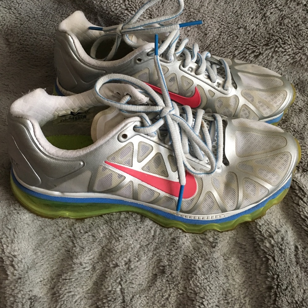Nike Air Max 2011 Kids Shoes Silver Green
