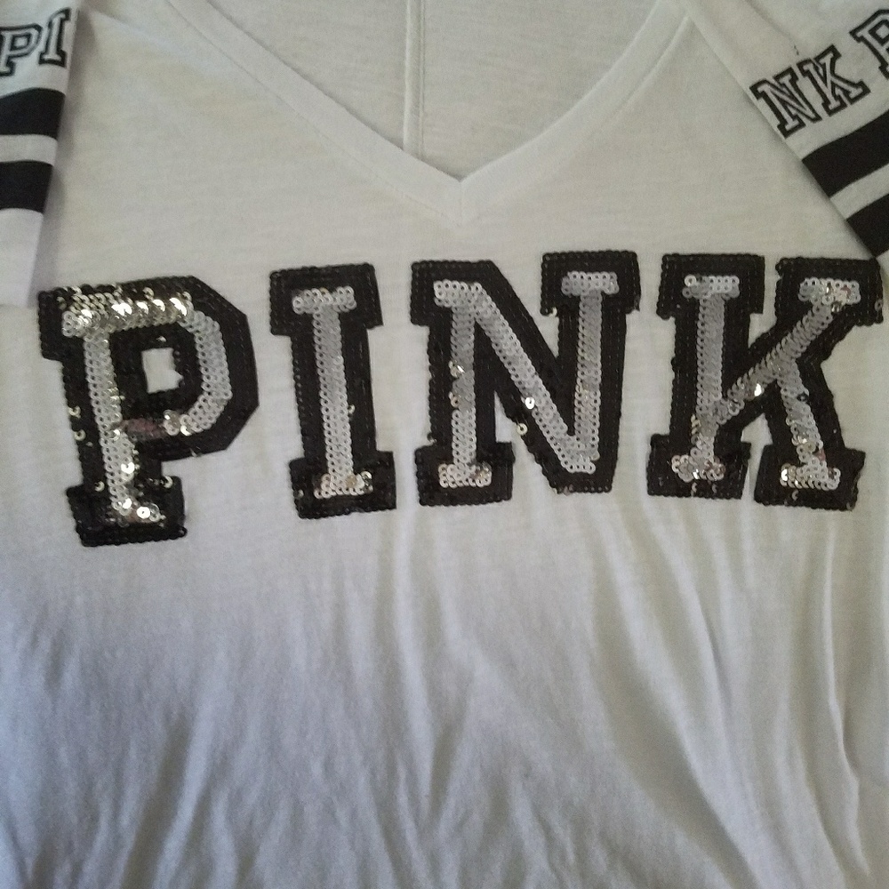 PINK glitter short sleeved shirt