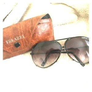 Authentic vintage Ferrari aviator sunglasses.