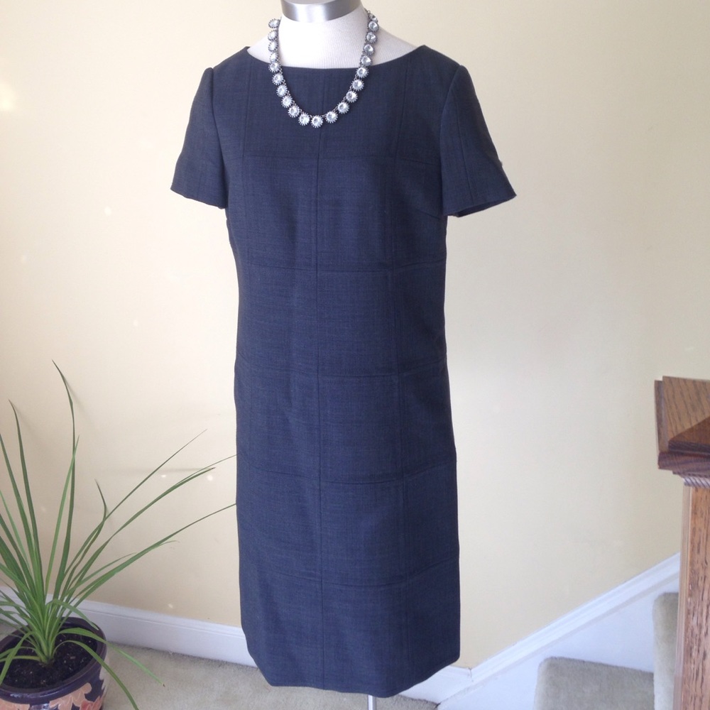 Tory burch grey shift wool dress