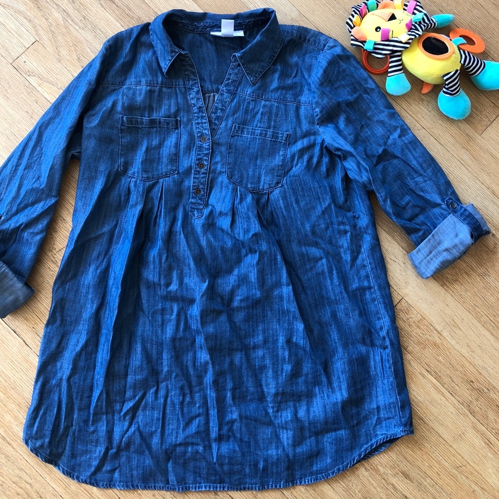 Motherhood Maternity Chambray / Denim Tunic