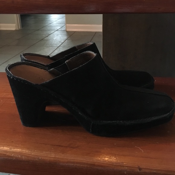 Liz Claiborne suede platform clogs/U - Picture 2 of 5