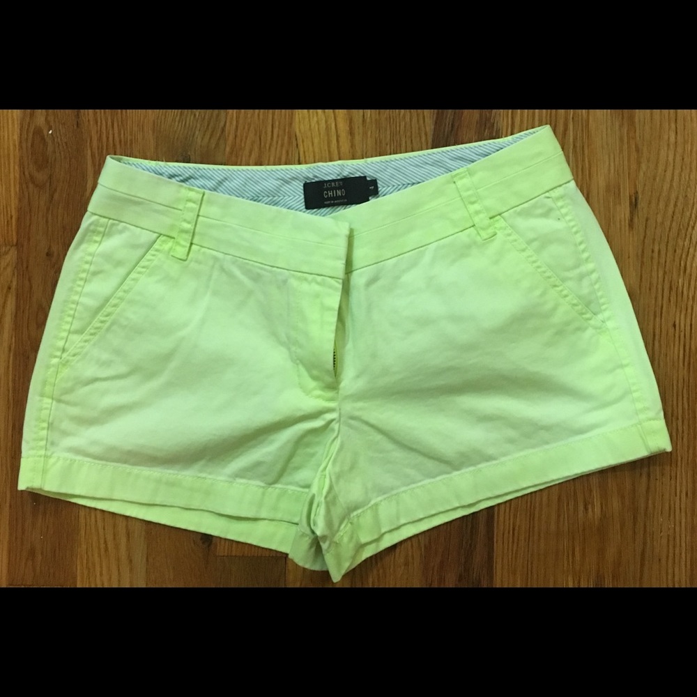 JCrew Neon Chino Shorts