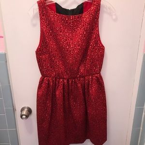 Alice and Olivia Red Leopard Party Dress!