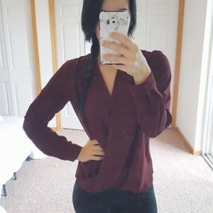 Burgundy Wrap Top