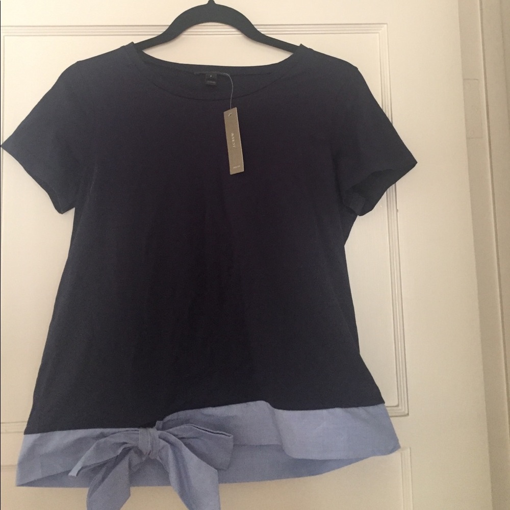 J. Crew bow tie top, new with tags