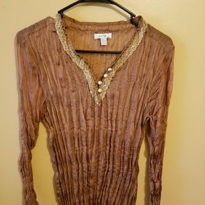 Rust/Gold Sheer blouse