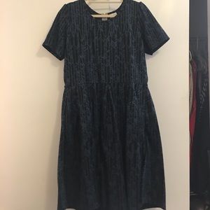 LLR Amelia, blue and black feather design