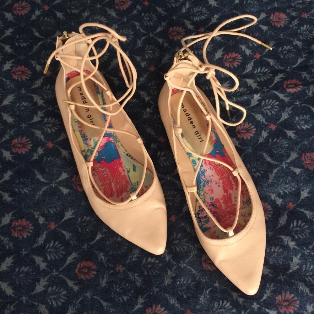 Madden Girl Lace-Up Ballerina Flats