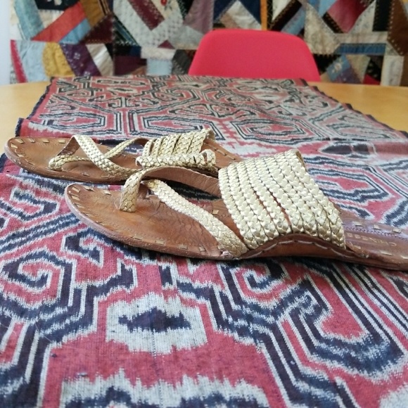 SOLD...Gold and leather Chinese Laundry sandal, 8 - Picture 7 of 7