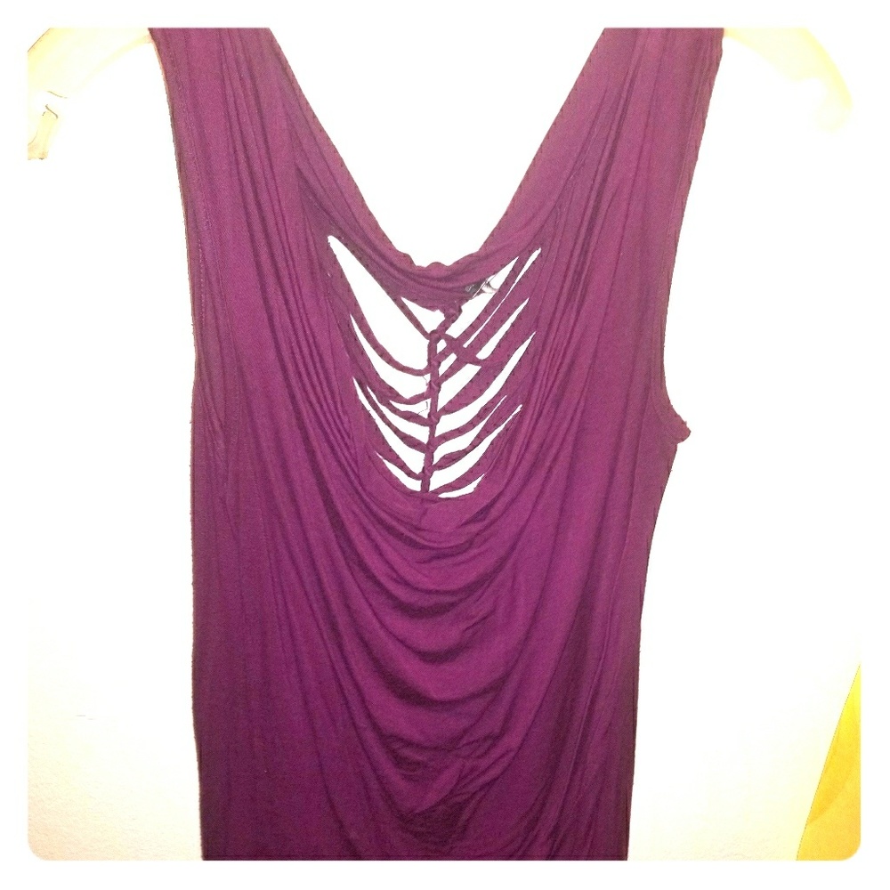 Purple low drop shirt