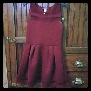 Burgundy skater dress