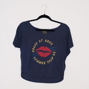 💋House of Vans Navy Off-the-shoulder tee💋