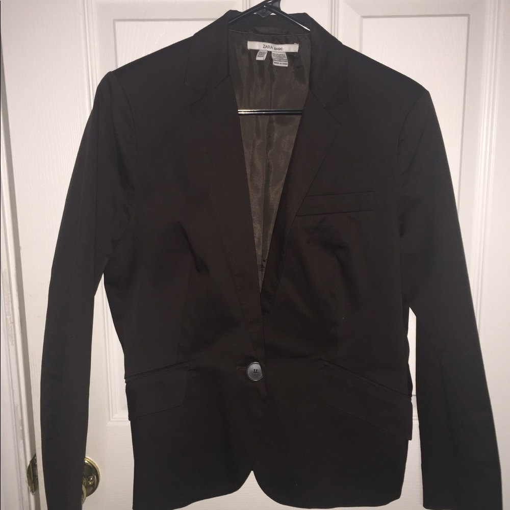 Chocolate Blazer- Zara Basic
