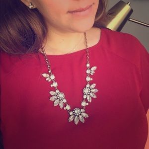 JCrew statement crystal necklace 24in
