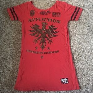 Affliction red shirt