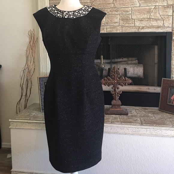 Eliza J embellished sparkle knit sheath dress - Picture 2 of 6