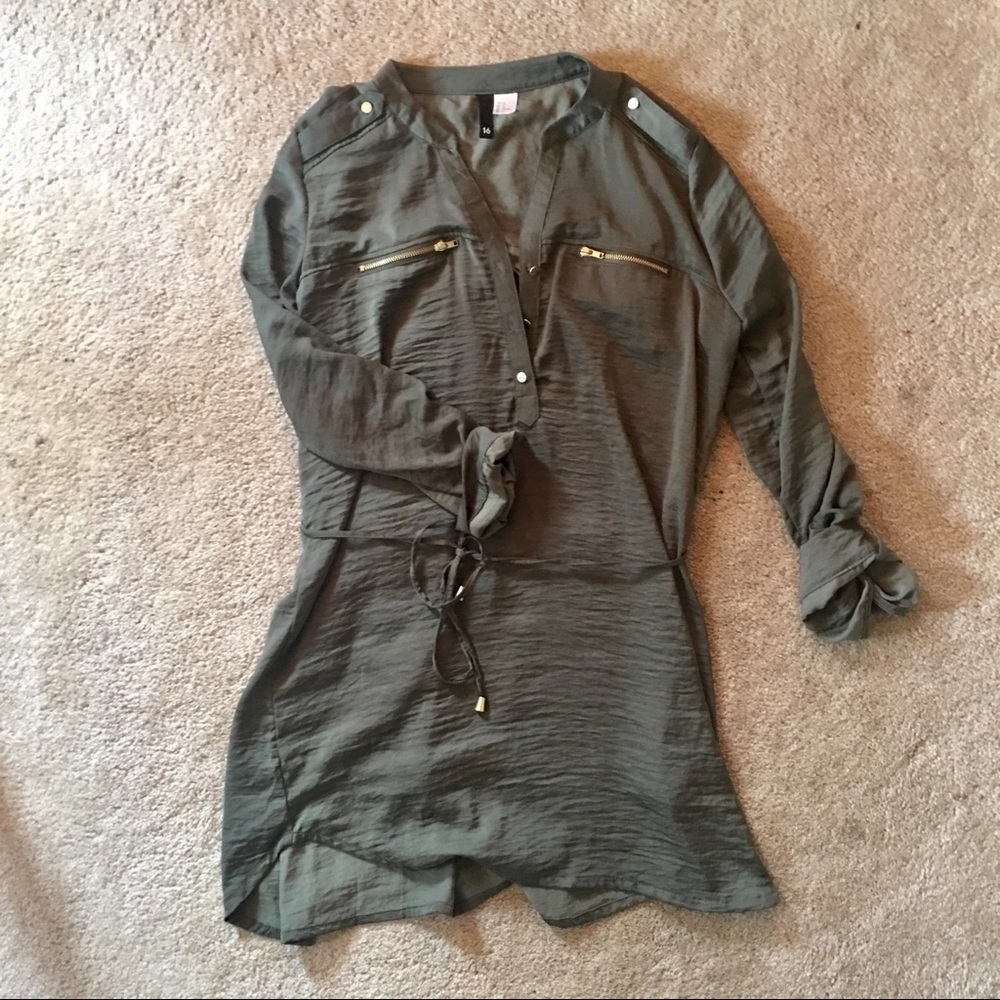 H&M olive tunic