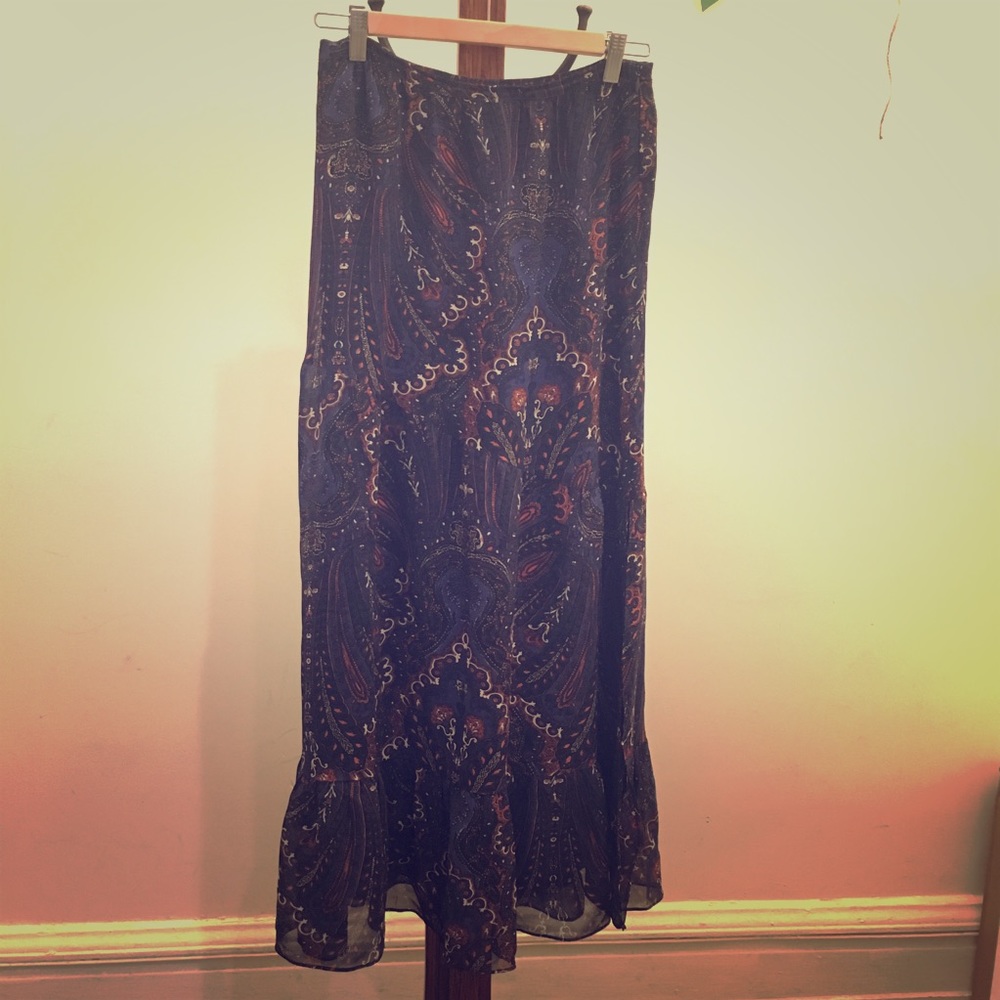Joie bohemian silk skirt