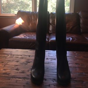 Black Swedish Hasbeens Clog Boots Size 8 or 38