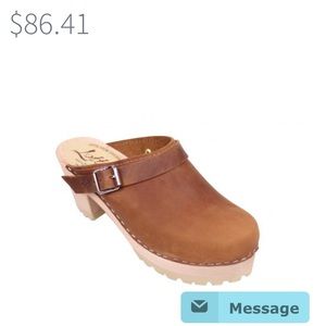 Lotta from Stockholm. High heel clog. Brown oiled.