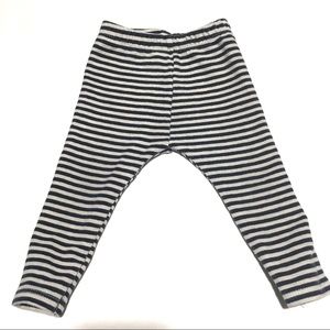 baby black and white striped tights
