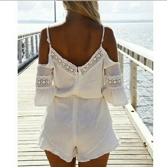 Beach off shoulders romper - Picture 2 of 7