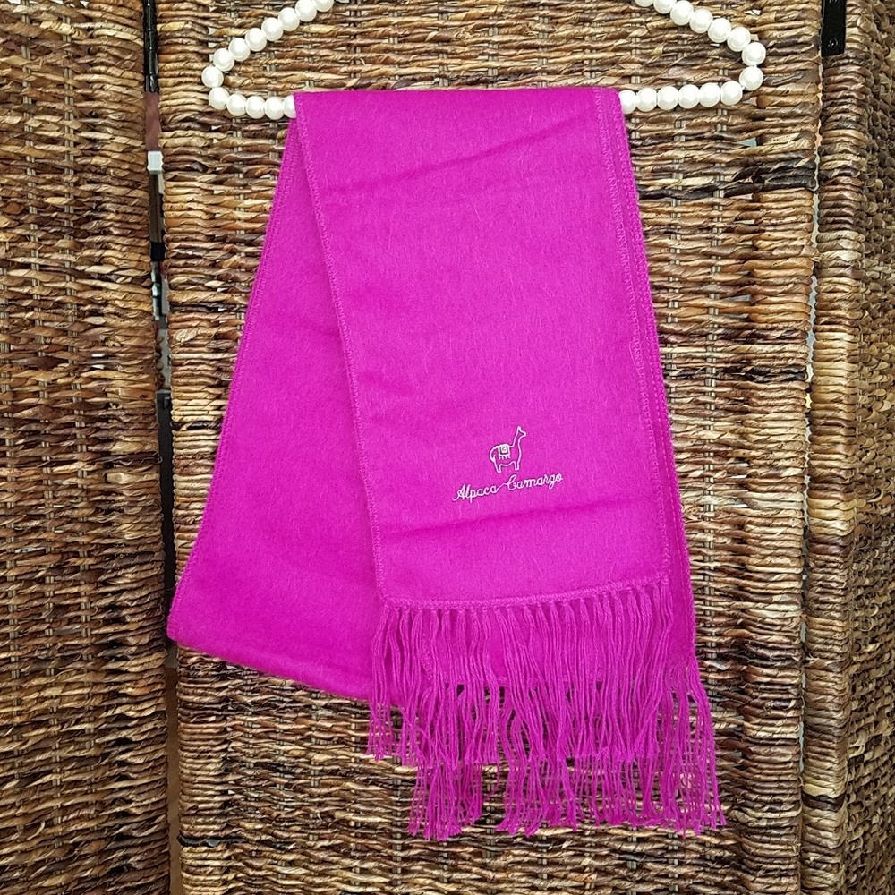 Alpaca scarf in fuscia