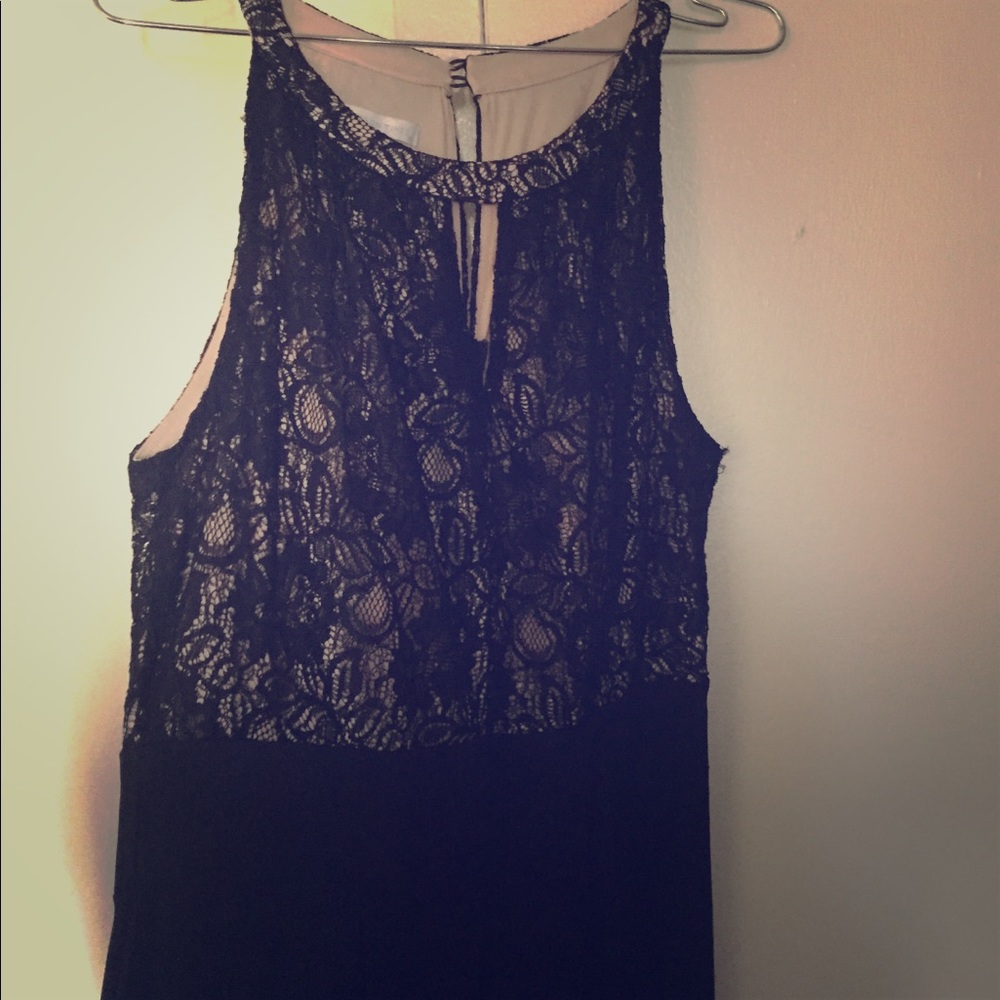 Lace top and black flare jumpsuit size medium