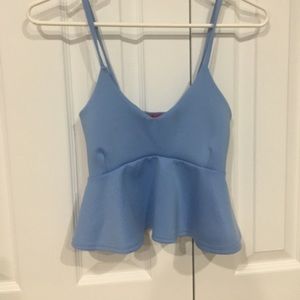 Baby blue crop