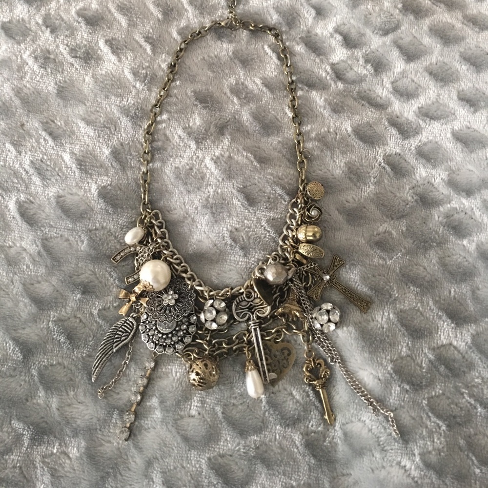 Charm statement necklace