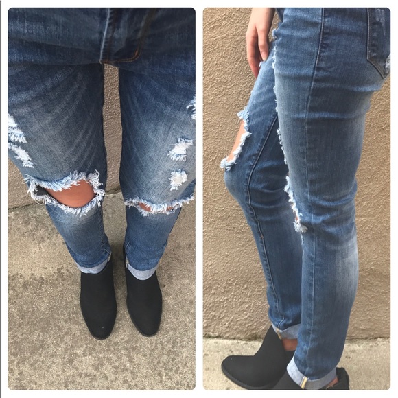 Skinny Distressed Denim - Picture 4 of 4