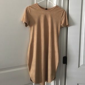 Taupe suede dress