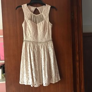 Lace beige homecoming dress!