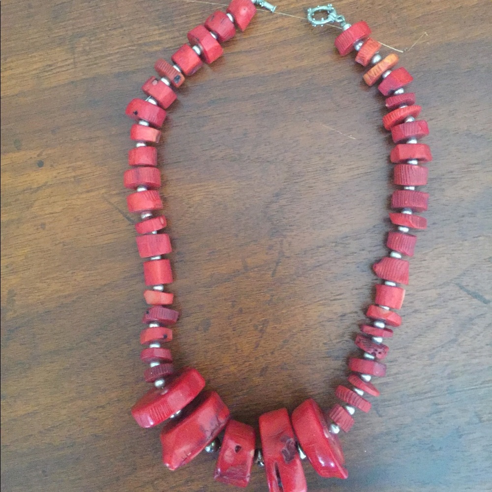 Stone and bead necklace