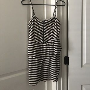 Striped peplum dress